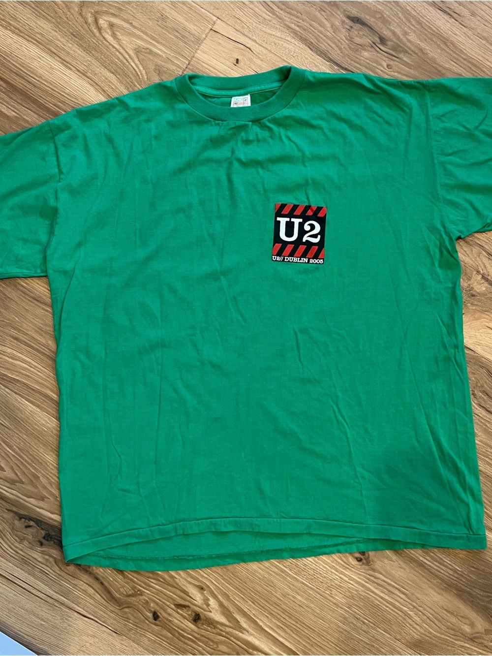 Vintage U2 Dublin Tour 2005 Green XL T Shirt